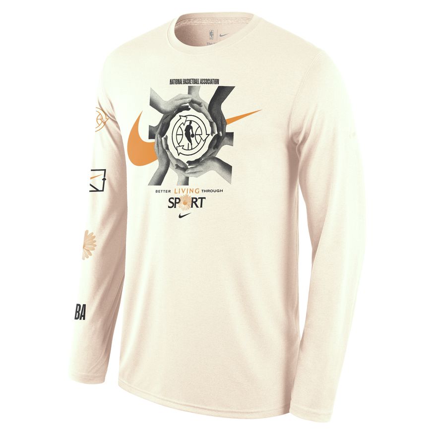 Tričko Nike Team 31 Courtside Long-Sleeve Tee Béžová | DN3902-901, 0