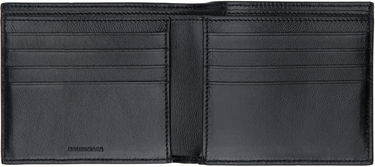 Peňaženka Balenciaga Embroidered Logo Leather Wallet Čierna | 5945492AA931000, 2