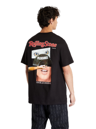 Tričko Pleasures Rolling Stone T-Shirt Čierna | P23SU056 BLACK