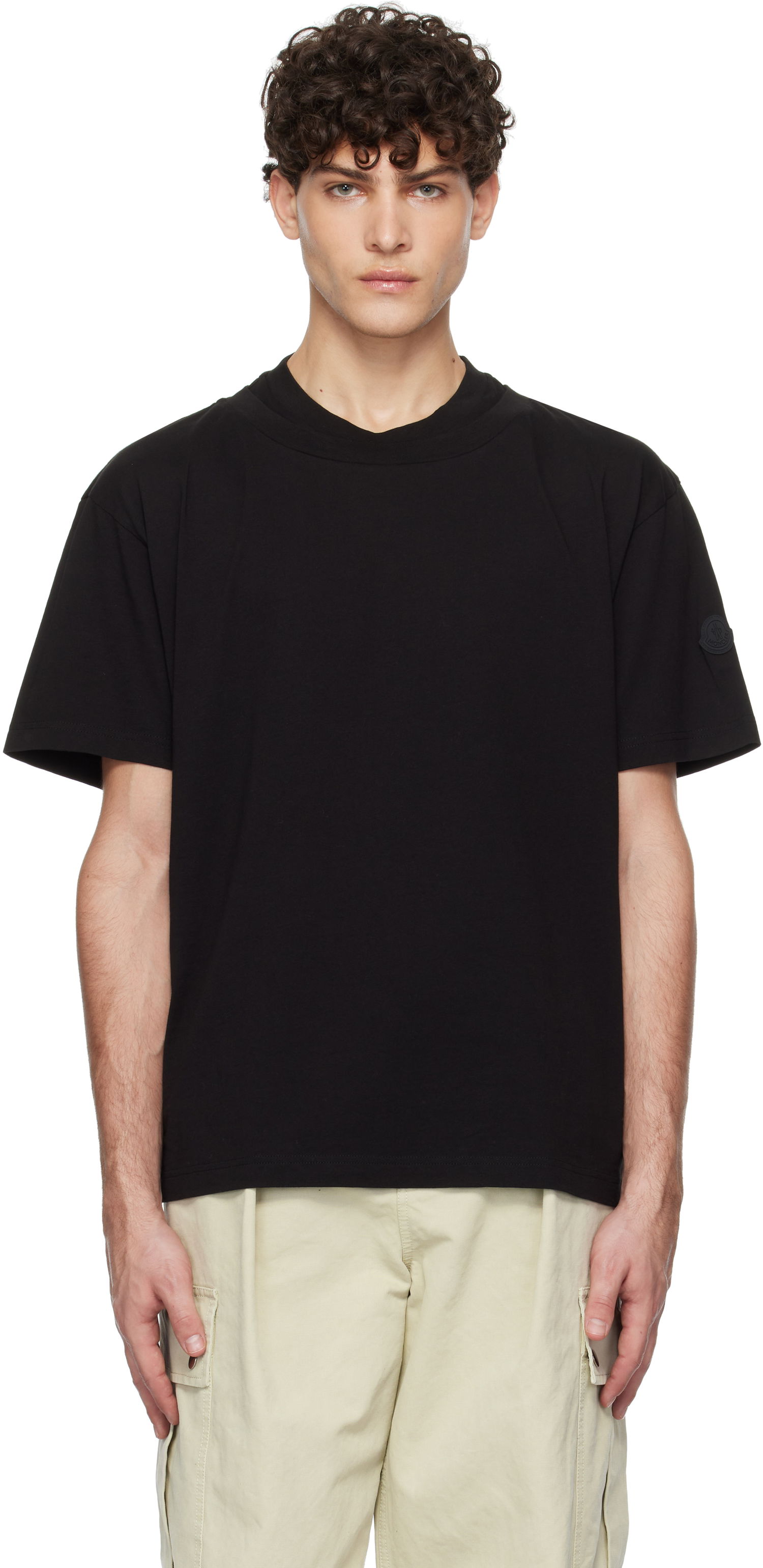 Tričko Moncler Archivio Layered Black T-Shirt Čierna | K10918C0000389A17, 0