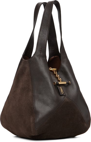 Tote bag CHLOÉ Small 'Chloé' Leather and Suede Balloon Tote Hnedá | CH25WS644Q51, 1