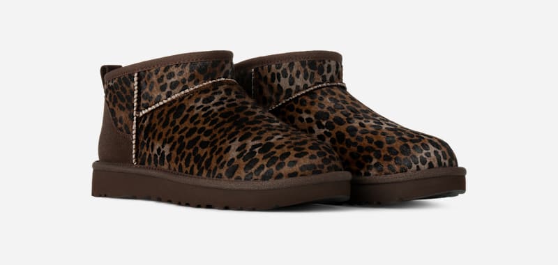 Tenisky a topánky UGG Classic Ultra Mini Caspian Cow Hair Boots Hnedá | 1158328-BCDR, 1