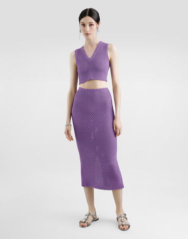 Sukňa Dolce & Gabbana Dolce & Gabbana Crochet Calf-Length Skirt Fialová | FXO20TJFMLTF0571, 1