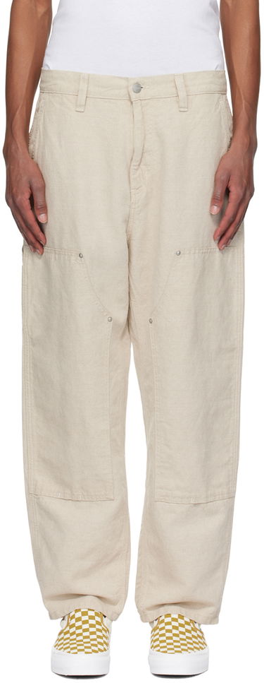 Cargo nohavice Carhartt WIP Linen Double Knee Trousers Béžová | I033580, 0