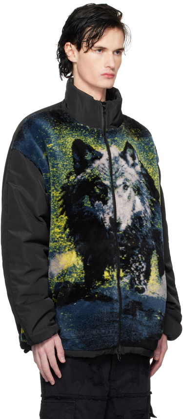 Mikina Diesel S-BERTO-TEDD Wolf Print Zip-Up Sweatshirt Čierna | A14155-0LIBU-9XX, 2