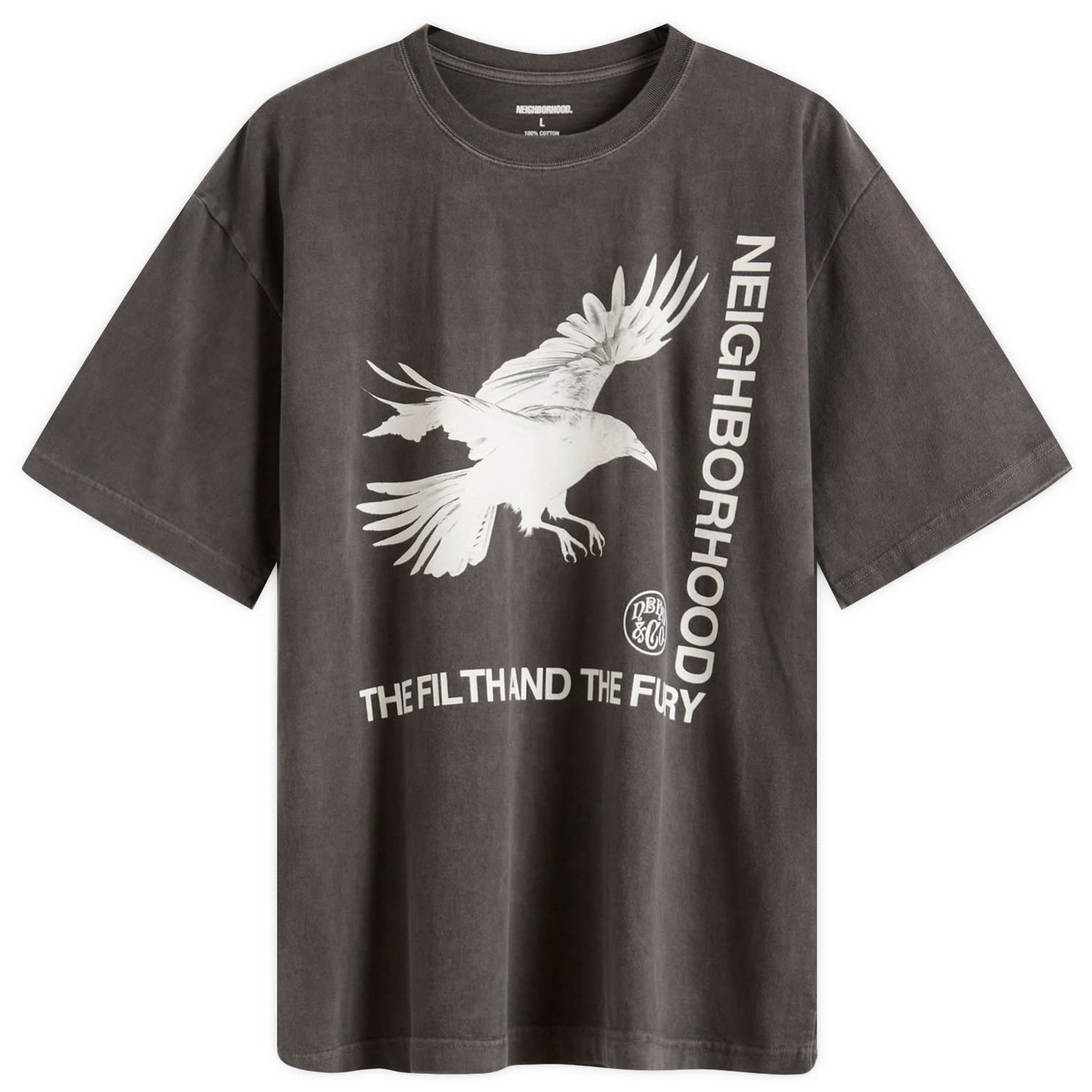 Tričko Neighborhood Neighborhood SS-5 Graphic T-Shirt, Size Large Šedá | 251PCNH-ST05-BLK, 1