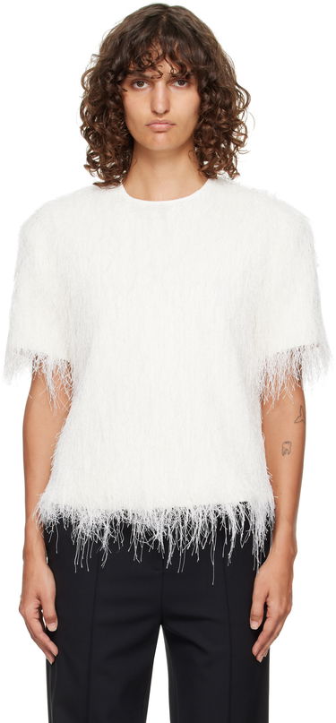Tričko Loulou de Saison Loulou de Saison Zaro Fringed T-Shirt Biela | ZARO, 0