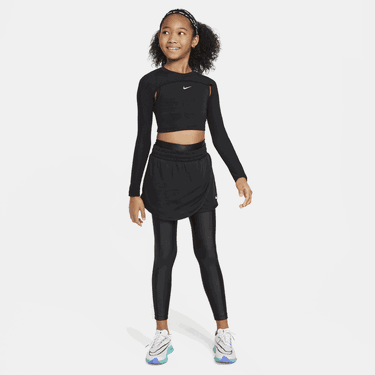 Crop Top Nike Dri-FIT Long Sleeve Crop Top Čierna | FN9032-010, 4