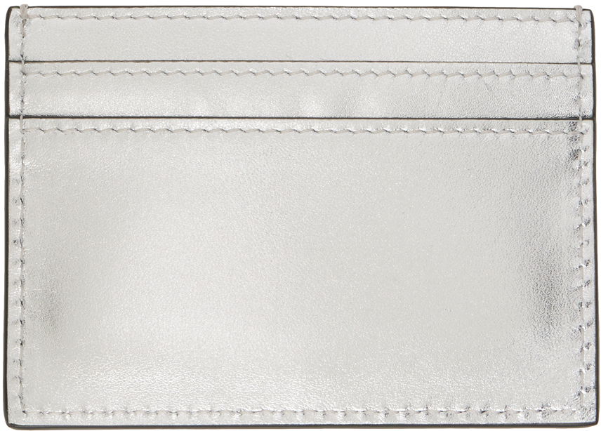 Peňaženka Moschino Lettering Logo Foiled Card Holder Metalická | 8131 8011 A1600, 1
