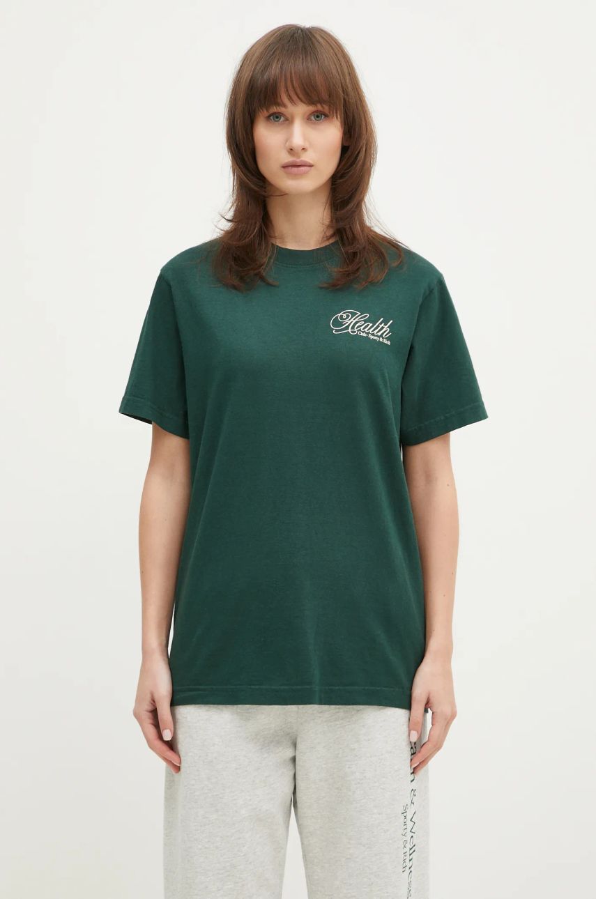 Tričko Sporty & Rich Sporty & Rich Health Script T-Shirt Zelené | TO043511078GR10, 1