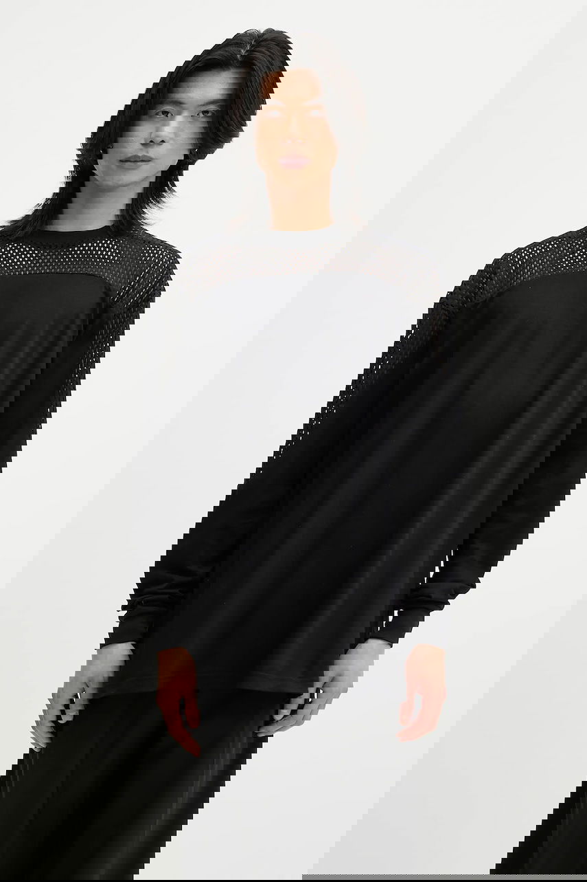 Tričko Rick Owens Rick Owens DRKSHDW Knitted - Girdered Long-Sleeve T-Shirt Čierna | CM01E1673.CHJGOM, 0