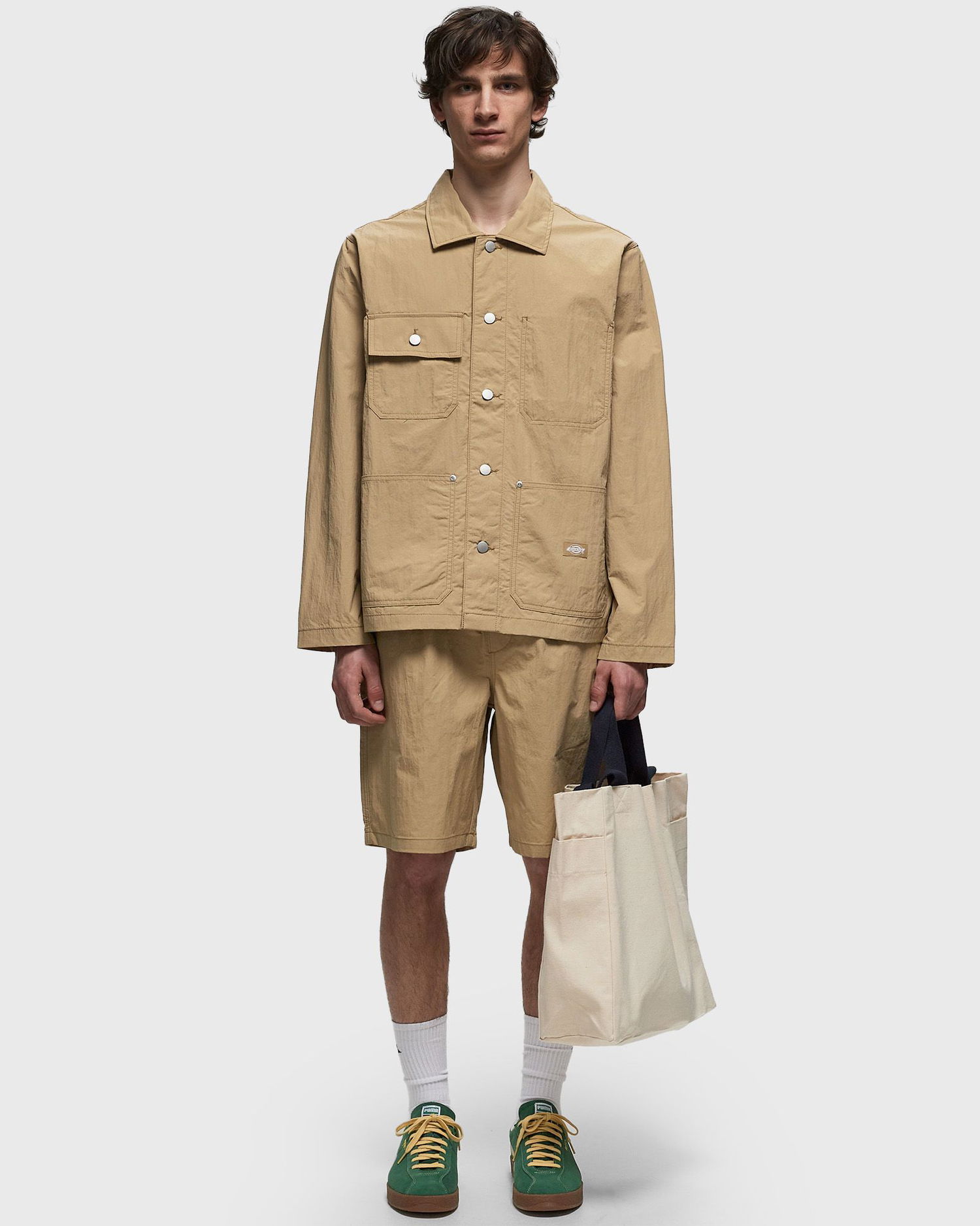Bunda Dickies Textured Nylon Work Jacket Béžová | 0A4Z2B, 1