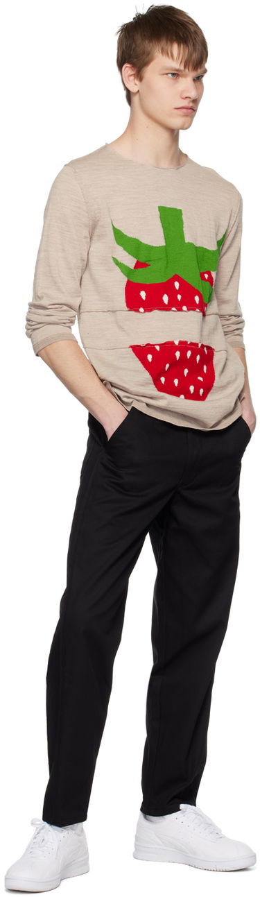 Sveter Comme des Garçons Comme des Garçons Shirt Brett Westfall Edition Strawberry Knit Sweater Béžová | FK-N004-051, 3