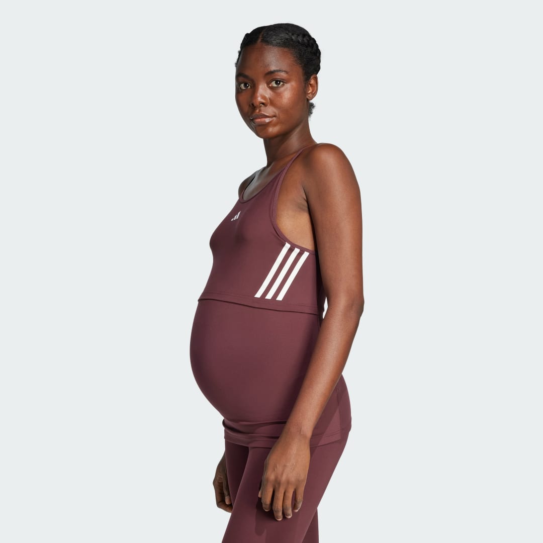 Tielko adidas Performance Maternity Training Tank Top Vínová | JD4222, 0