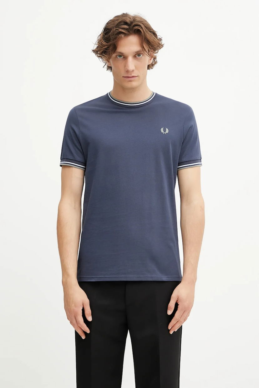 Tričko Fred Perry Fred Perry Tipped Ringer T-Shirt Navy | M1588V