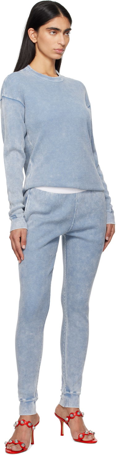 Sveter Alexander Wang Alexander Wang Long Sleeve Waffle Knit T-shirt Modrá | UC4221611W, 3