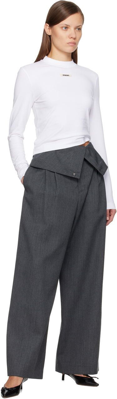 Tričko Jacquemus 'The Gros Grain' Long-Sleeve T-shirt Biela | 24ETSW00155AJ00124, 3