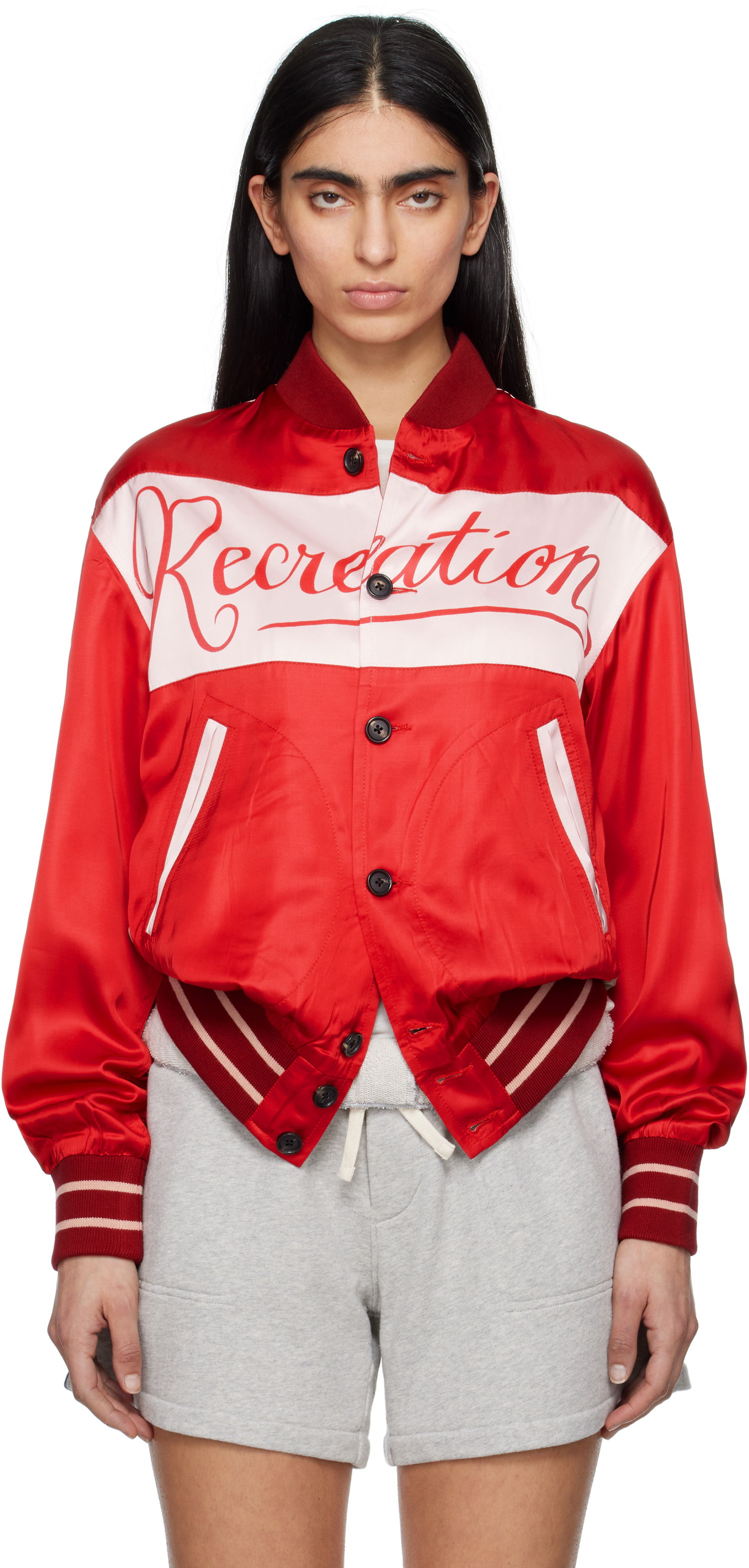 Bomber bunda Bode Bode Postcard Rally Jacket Červená | MRS25JA021, 0