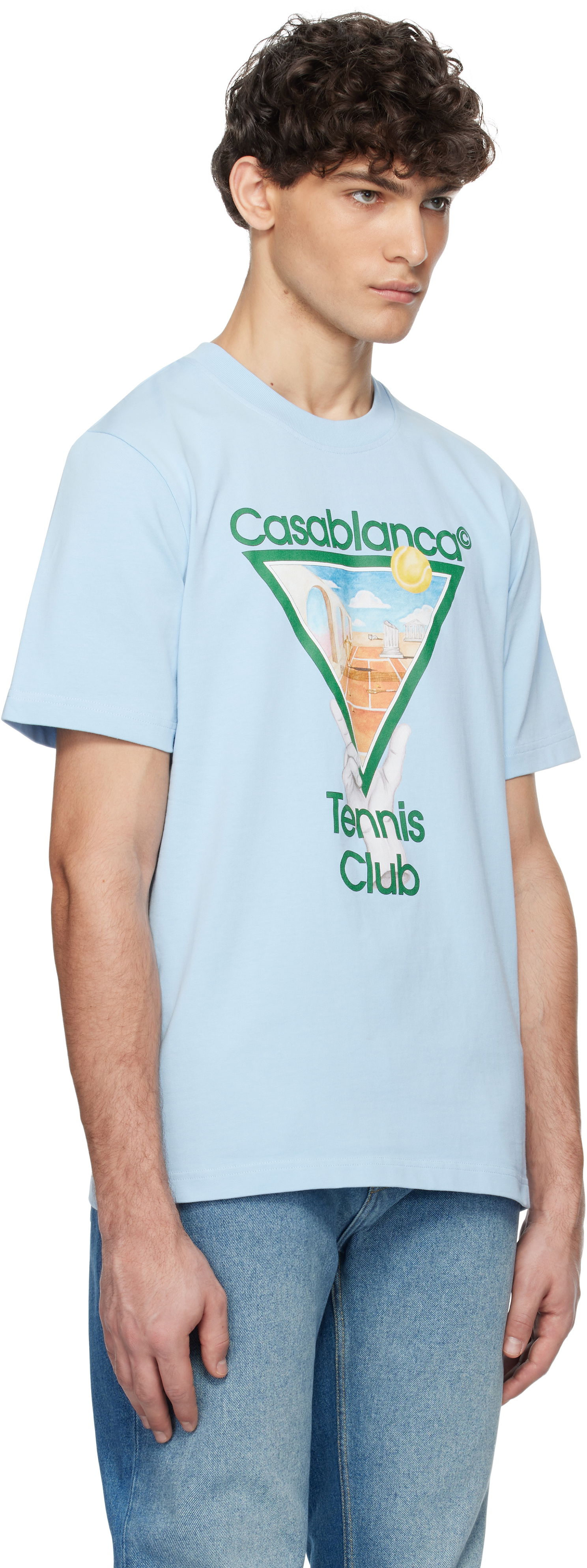 Tričko Casablanca Metaphysical Tennis Icon T-Shirt Modrá | U-MPS25-JTS-001-09, 1