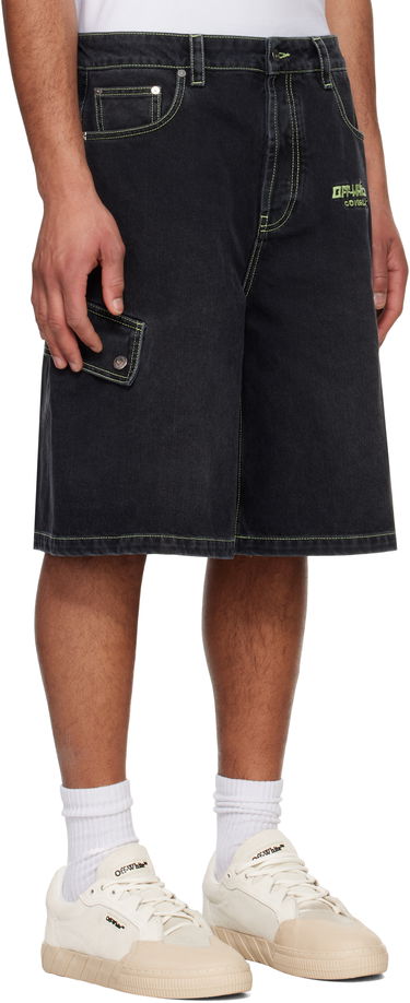 Šortky Off-White Off-White Safari Cargo Denim Shorts Čierna | OMYC024S25DEN0021350, 1
