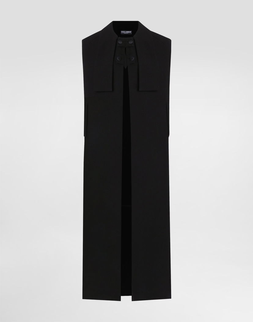 Bunda Dolce & Gabbana Dolce & Gabbana Wool Crêpe Cape Čierna | F0W3ZTFU2TZN0000