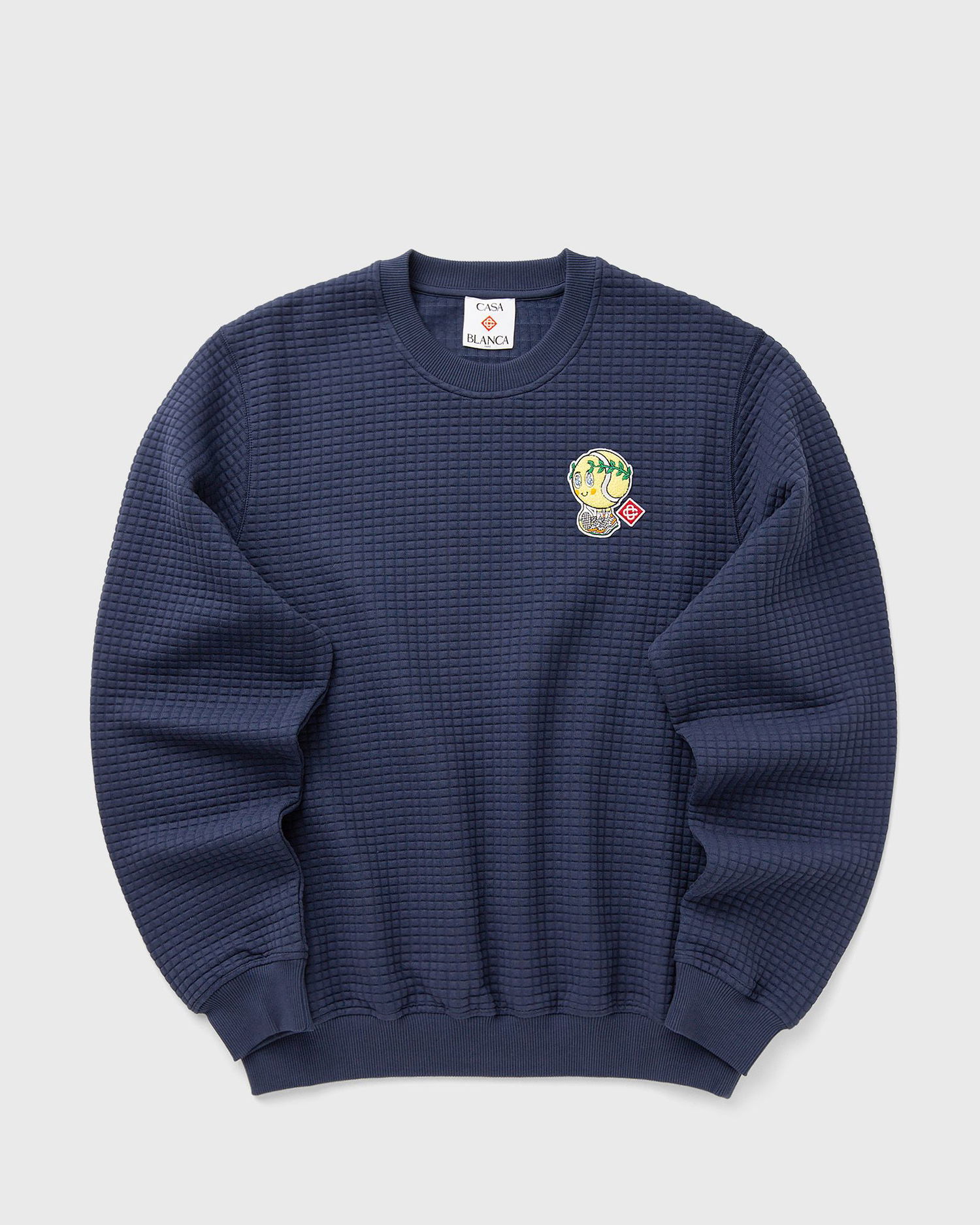 Mikina Casablanca Grid Laurel Patch Sweatshirt Navy | AW25-JTP-420-02, 0