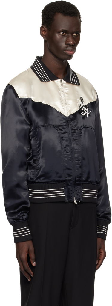Bomber bunda AMIRI AMIRI 'MA' Music Note Satin Jacket Čierna | AMOUBN1074, 1
