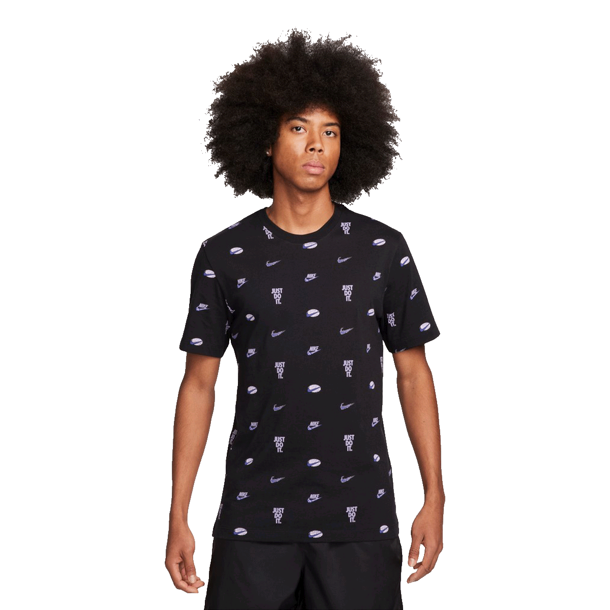 Tričko Nike Allover Print T-Shirt Čierna | FQ8036-010, 0