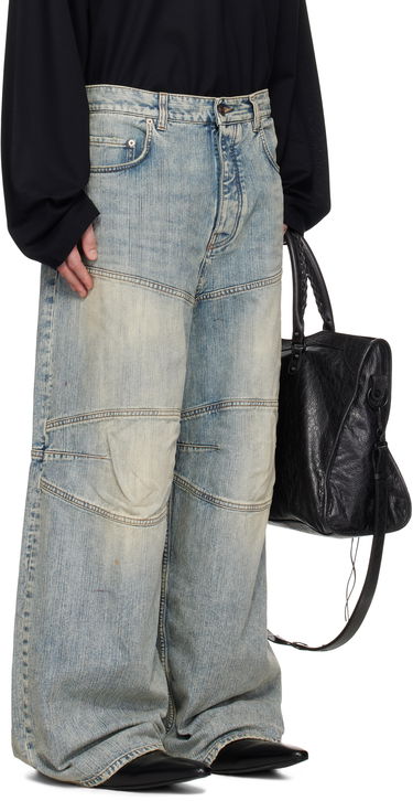 Džínsy Balenciaga Balenciaga Baggy Wide-Leg Jeans Modrá | 814161TNW65, 1