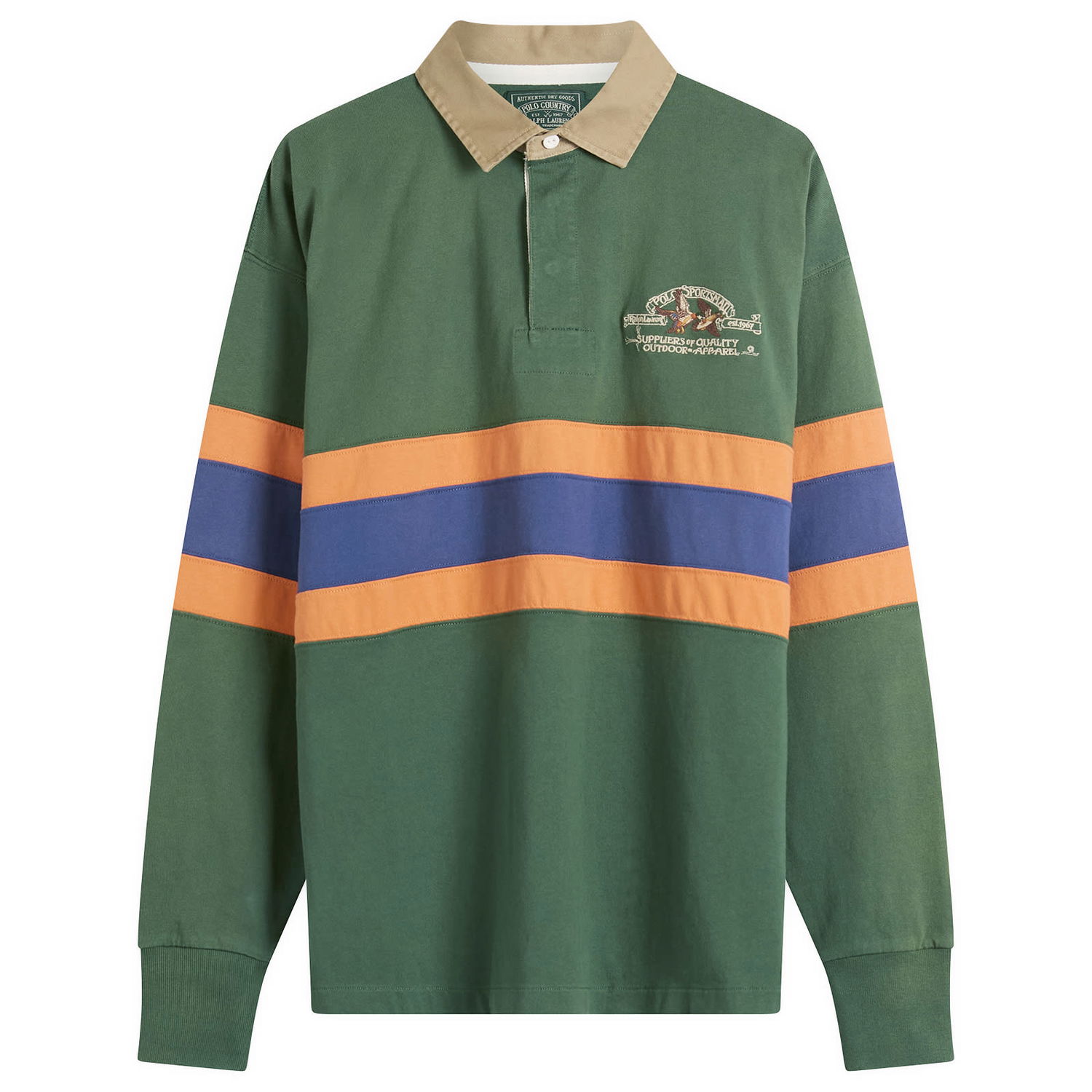 Polo tričko Polo by Ralph Lauren Polo Sportsman Country Striped Rugby Shirt Rôznofarebný | 710P04969-GRN, 0
