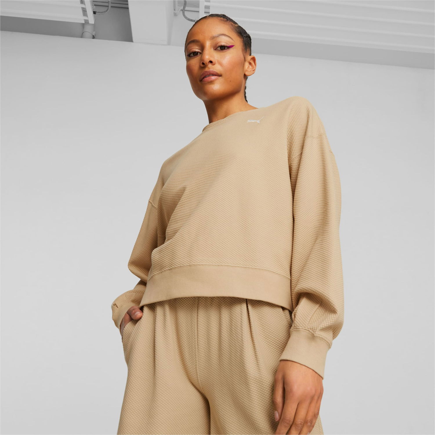 Mikina Puma HER Sweatshirt Béžová | 676004_84, 1