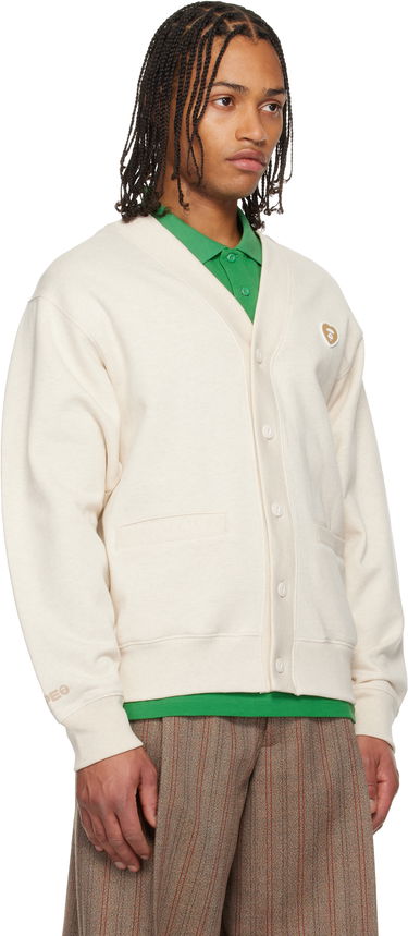 Sveter AAPE by A Bathing Ape 'AAPENOW' Heart Moonface Cardigan Béžová | AAPSWMC353XAPBG2, 1