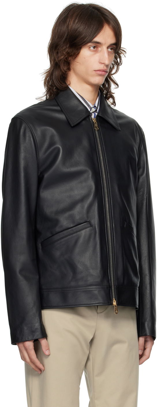 Bunda Paul Smith Paul Smith Slim-Fit Leather Jacket Čierna | M1R-041Z-N01388-79, 1