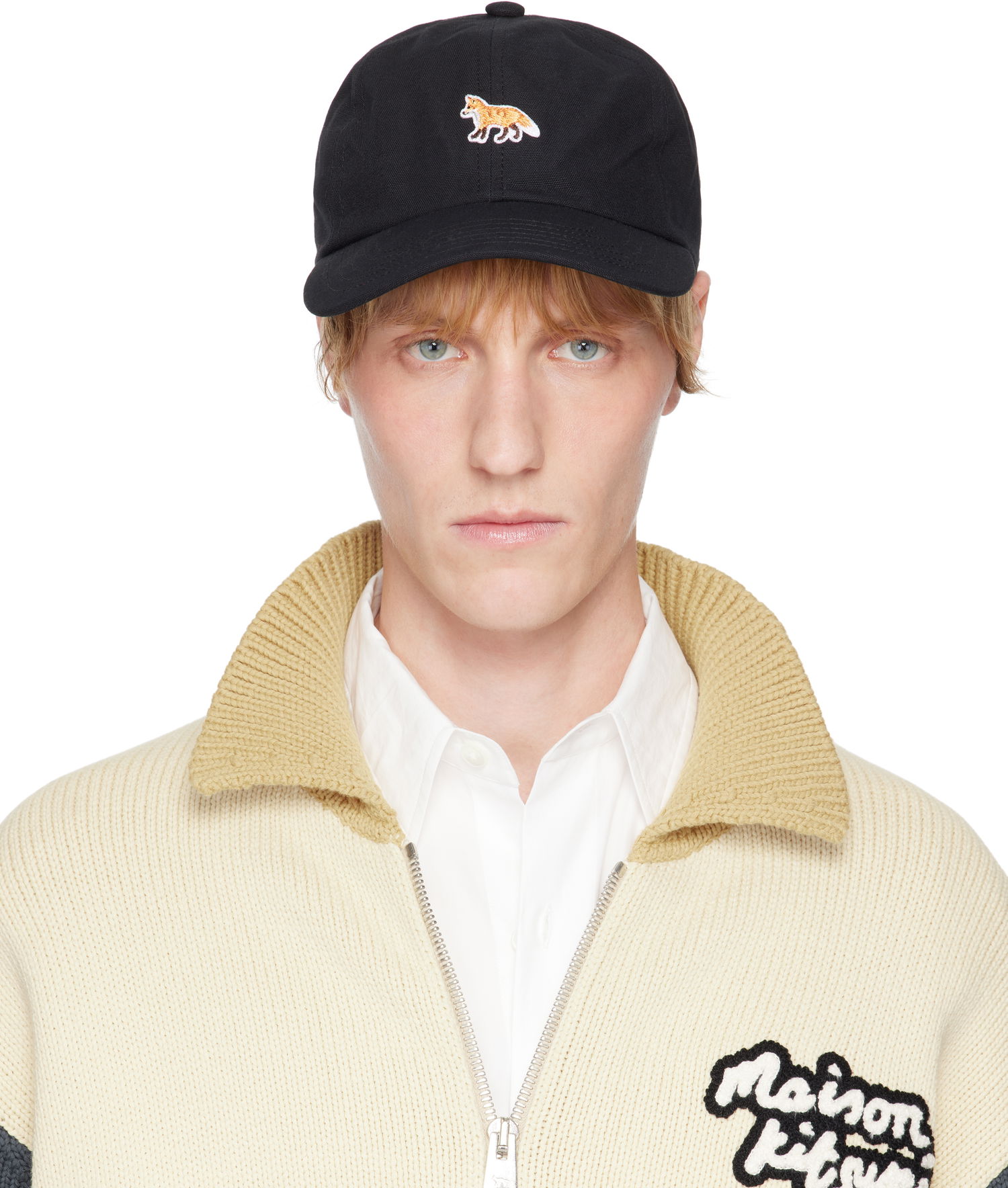 Šiltovka MAISON KITSUNÉ Maison Kitsuné Baby Fox Baseball Cap Čierna | OW06109WB0026, 0