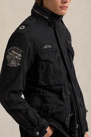 Parka Polo by Ralph Lauren Black Cotton Blend Hooded Parka Čierna | 710955784, 2