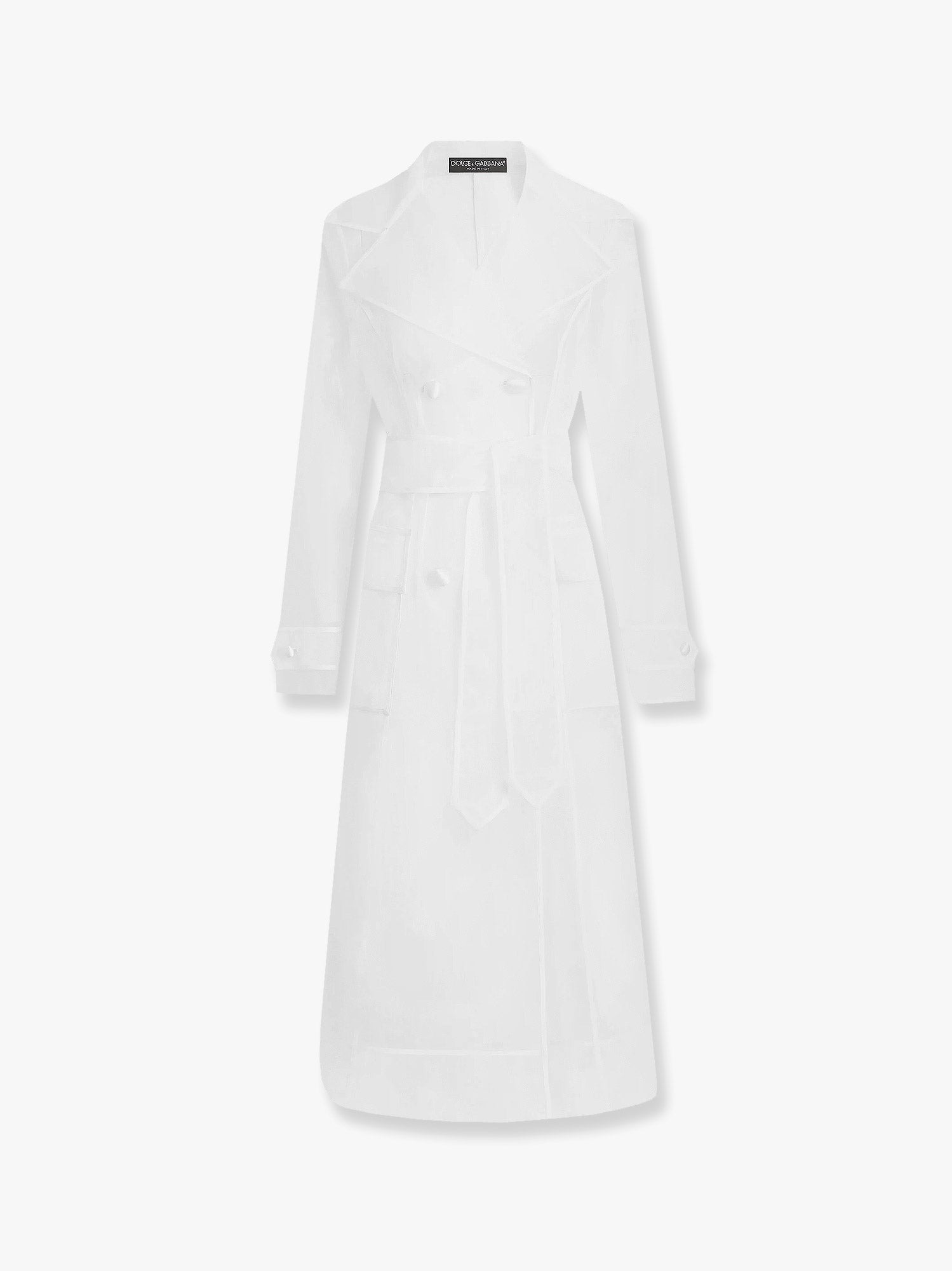Trenčkot Dolce & Gabbana Dolce & Gabbana Double-Breasted Trench Coat Biela | F0W3XTFUMG9W0800, 0