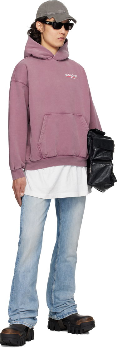 Mikina Balenciaga Balenciaga Campaign Hoodie Ružová | 767877TQVN6, 3