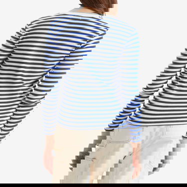 Tričko BEAMS Beams Boy Long Sleeve Striped T-Shirt Modrá | 13140060654-75, 3