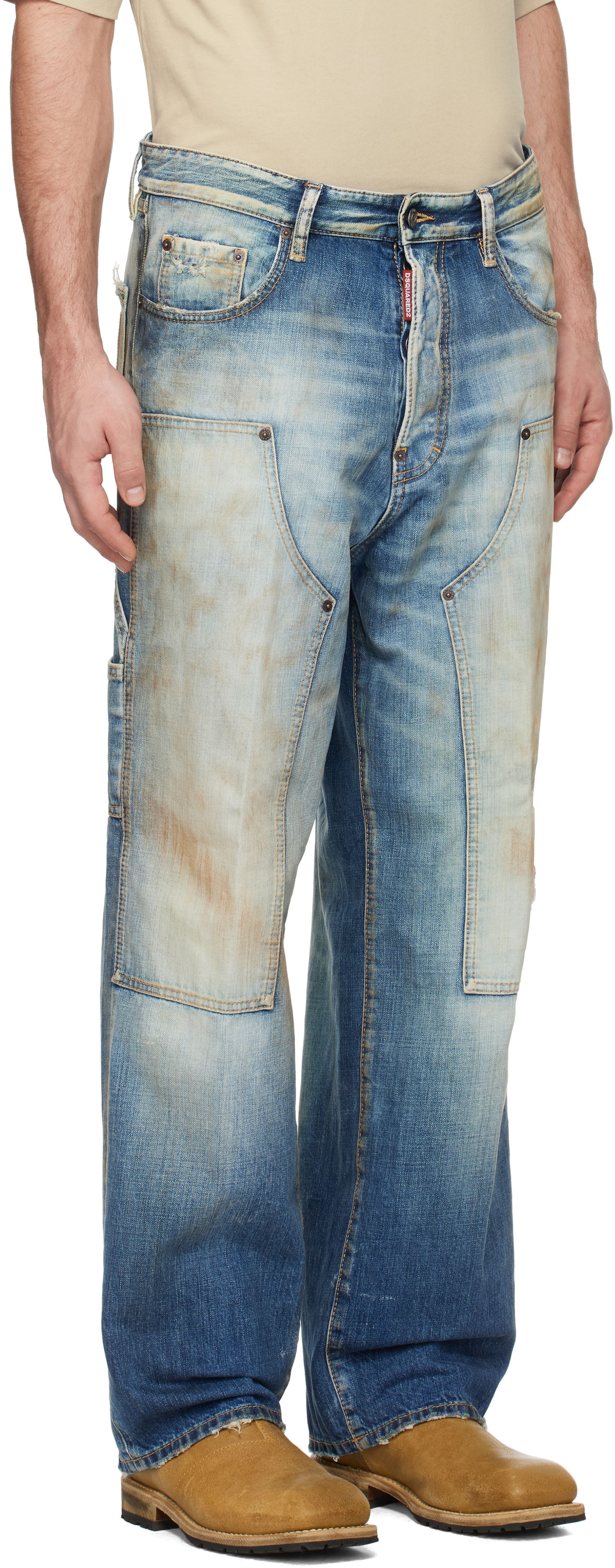 Džínsy DSQUARED2 Dsquared2 Loose Carpenter Jeans Modrá | S74LB1667_S30309, 1