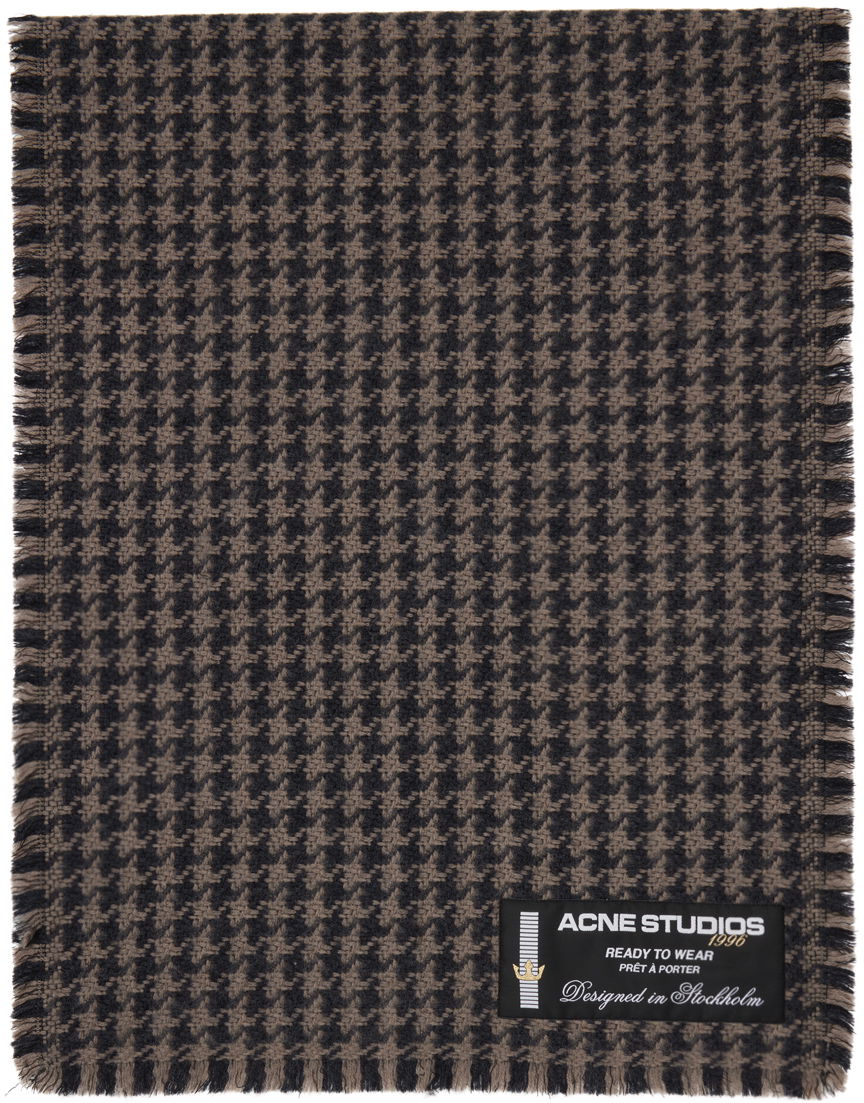 Šál Acne Studios Houndstooth Scarf Šedá | CA0264-, 0
