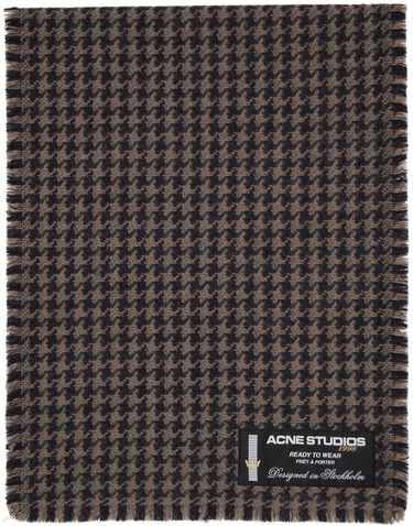 Šál Acne Studios Houndstooth Scarf Šedá | CA0264-, 0