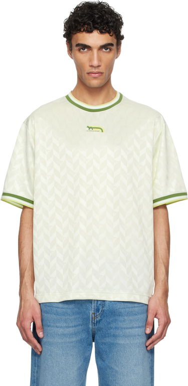 Tričko MAISON KITSUNÉ Maison Kitsuné Jacquard Flash Fox Oversize T-Shirt Béžová | OM00118KJ7021, 0