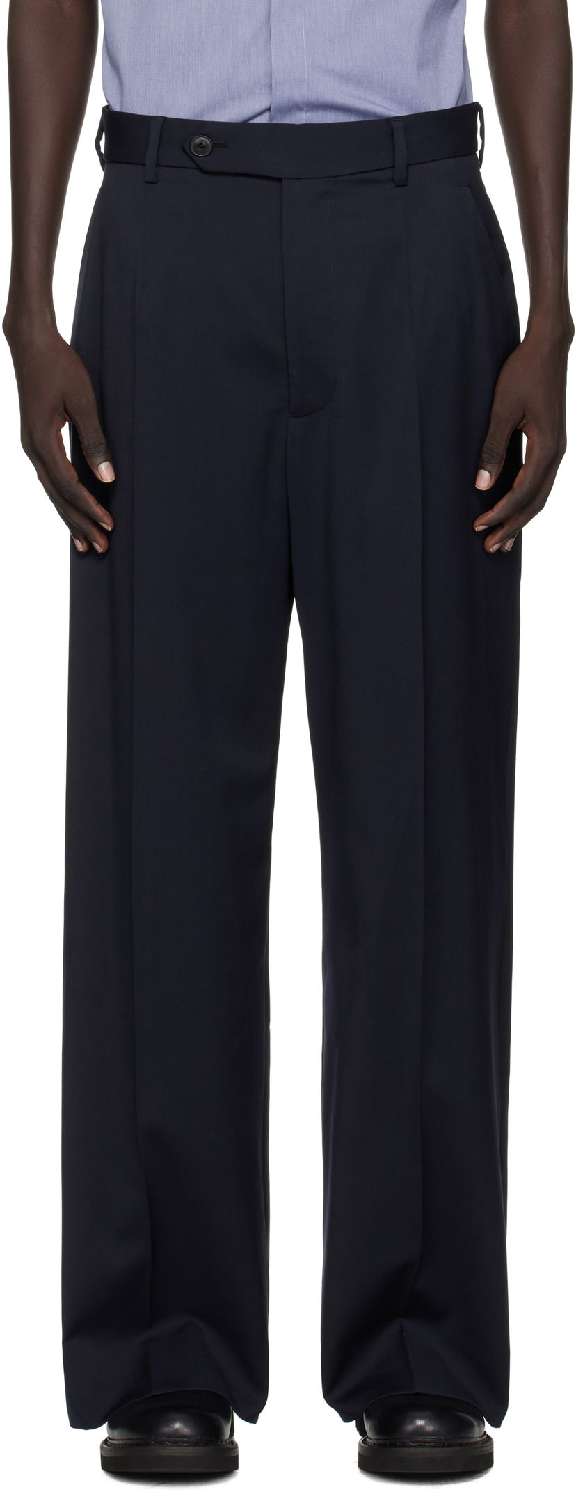 Nohavice Vivienne Westwood Vivienne Westwood Humphrey Pleated Trousers Navy | 2F01001Q-W018V-