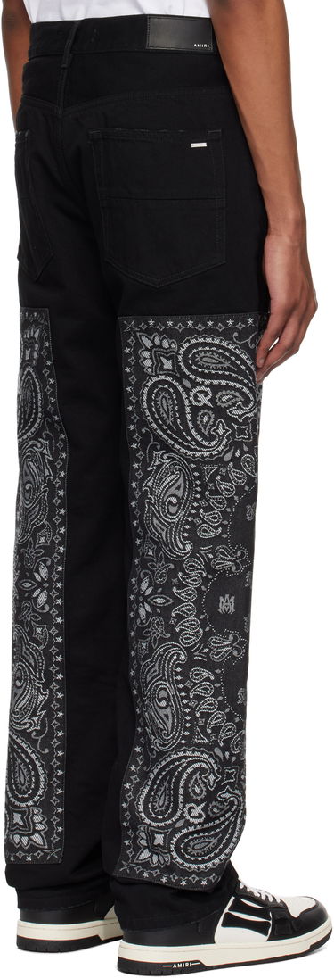 Džínsy AMIRI AMIRI Bandana Jacquard Paneled Straight Jeans Čierna | AMDNGH1060, 2