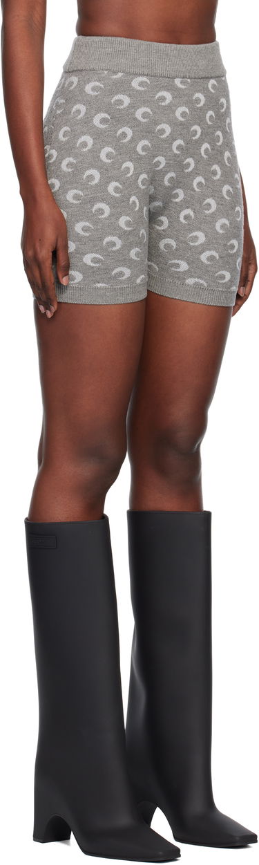 Šortky Marine Serre Marine Serre Moon Jacquard Knit Shorts Šedá | WSH013ACKNI0530, 1