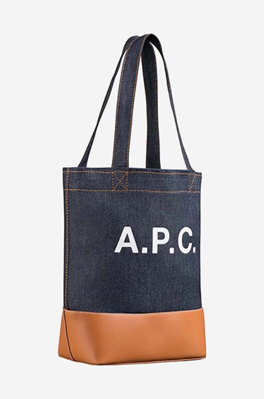 Navy & Tan Small Axel Tote