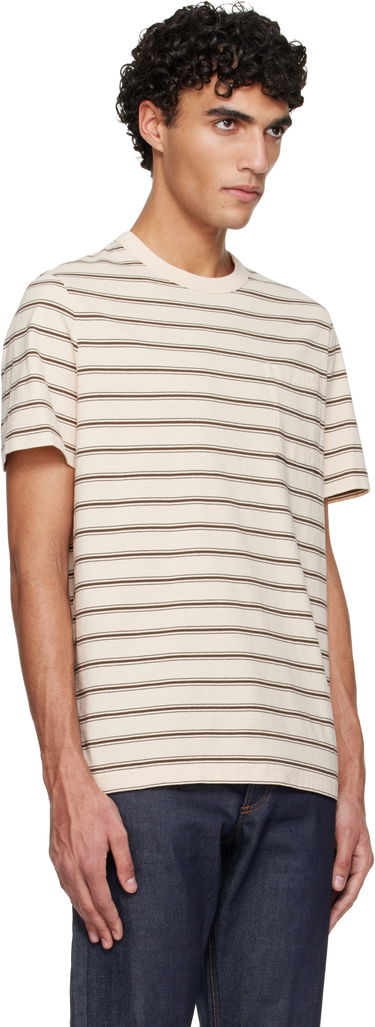 Tričko A.P.C. Striped Pocket T-shirt Hnedá | COHLV-H26534, 4