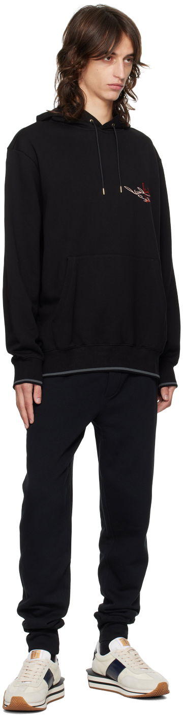 Mikina Paul Smith Paul Smith Embroidered Logo Hoodie Čierna | M1R-071Y-NP4718-79, 3