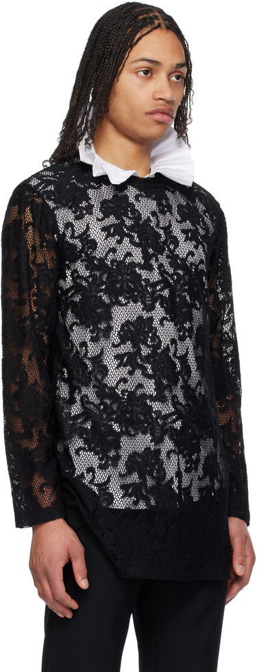 Košeľa Comme des Garçons Comme des Garçons Homme Plus Raschel Lace T-Shirt Čierna | PO-T036-051, 1