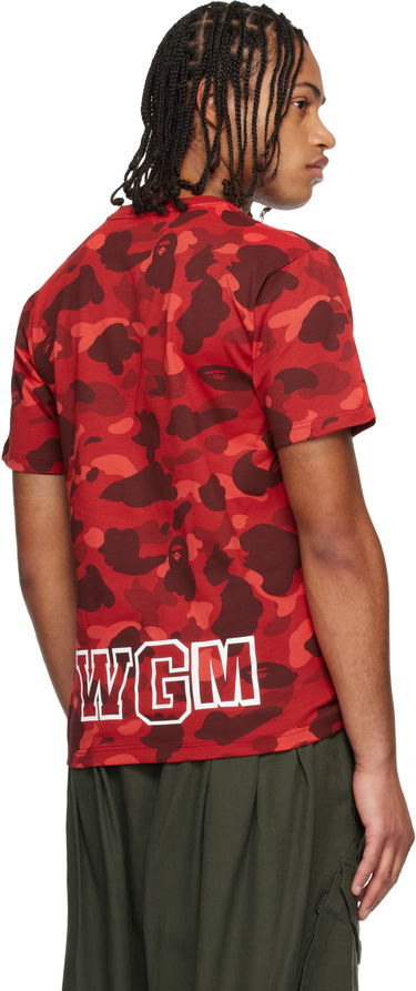 Tričko BAPE Camo Shark T-shirt Červená | 001CSL801017M, 2